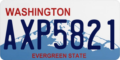WA license plate AXP5821