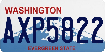 WA license plate AXP5822