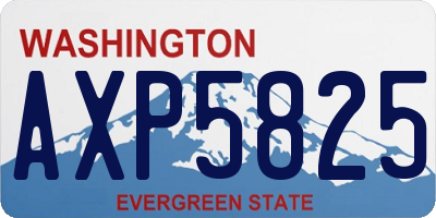 WA license plate AXP5825