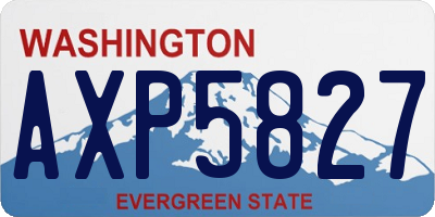 WA license plate AXP5827