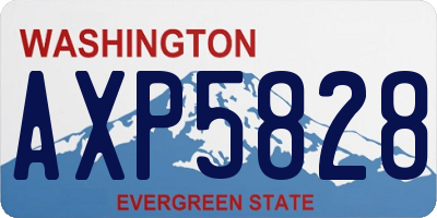 WA license plate AXP5828