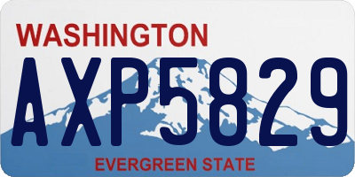 WA license plate AXP5829