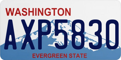 WA license plate AXP5830