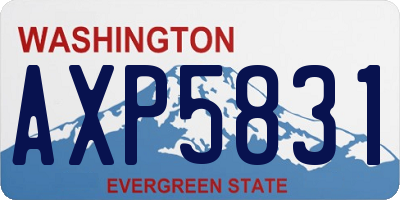 WA license plate AXP5831