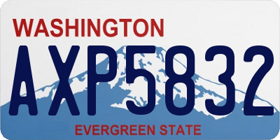 WA license plate AXP5832