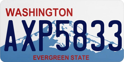 WA license plate AXP5833