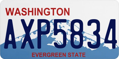 WA license plate AXP5834