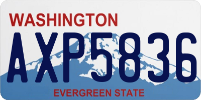 WA license plate AXP5836