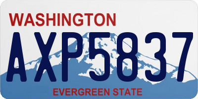 WA license plate AXP5837