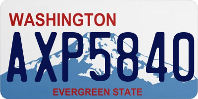 WA license plate AXP5840
