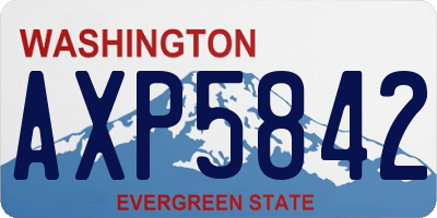WA license plate AXP5842
