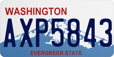 WA license plate AXP5843