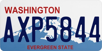 WA license plate AXP5844