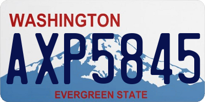 WA license plate AXP5845
