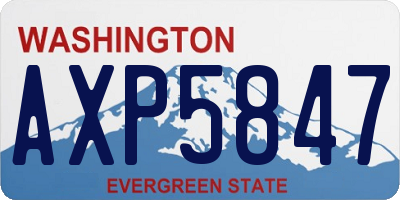 WA license plate AXP5847
