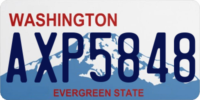 WA license plate AXP5848