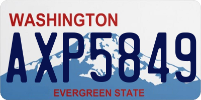 WA license plate AXP5849
