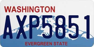 WA license plate AXP5851