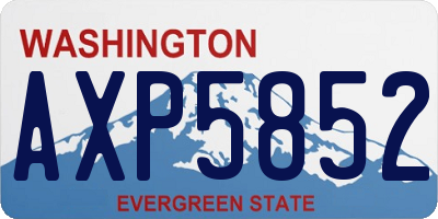 WA license plate AXP5852