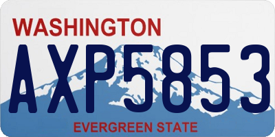 WA license plate AXP5853