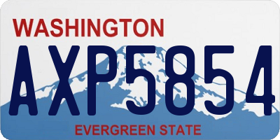 WA license plate AXP5854