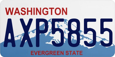 WA license plate AXP5855