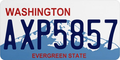 WA license plate AXP5857