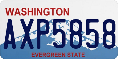 WA license plate AXP5858