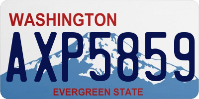 WA license plate AXP5859