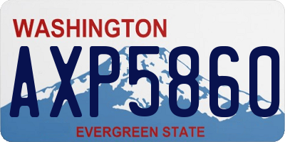 WA license plate AXP5860
