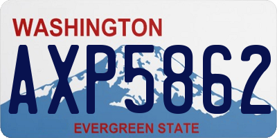 WA license plate AXP5862