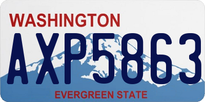 WA license plate AXP5863
