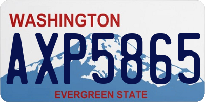 WA license plate AXP5865