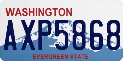 WA license plate AXP5868