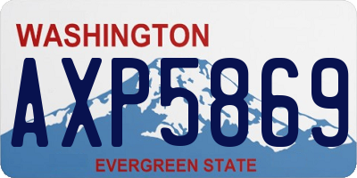 WA license plate AXP5869