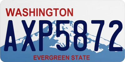 WA license plate AXP5872