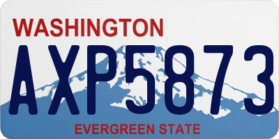 WA license plate AXP5873