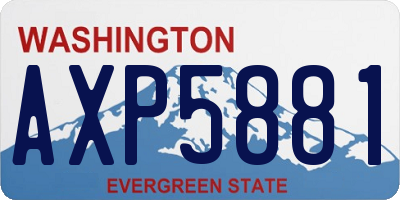 WA license plate AXP5881