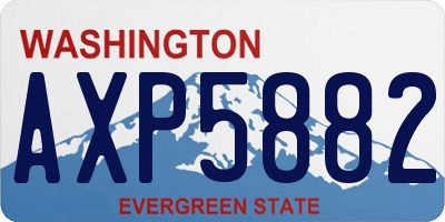 WA license plate AXP5882