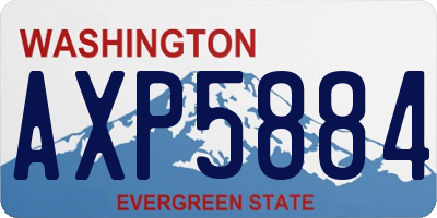 WA license plate AXP5884
