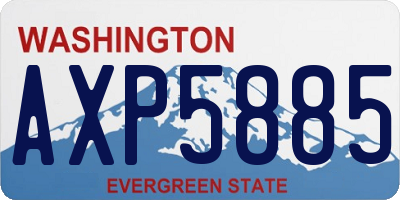 WA license plate AXP5885