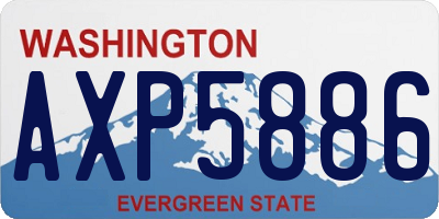 WA license plate AXP5886