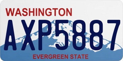 WA license plate AXP5887