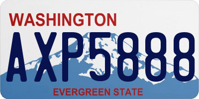 WA license plate AXP5888