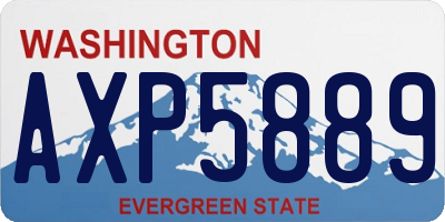 WA license plate AXP5889