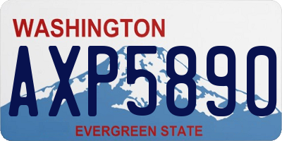 WA license plate AXP5890