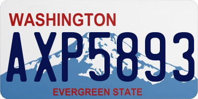 WA license plate AXP5893