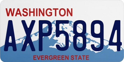 WA license plate AXP5894