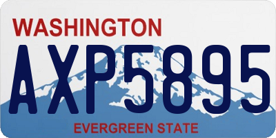 WA license plate AXP5895