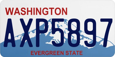 WA license plate AXP5897